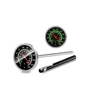 Instant Read Meat Thermometer - Stainless Steel Food Thermometer for...